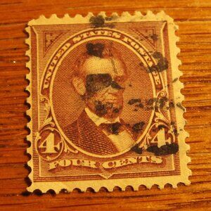 1894 Lincoln 4 cent ordinary postage stamp